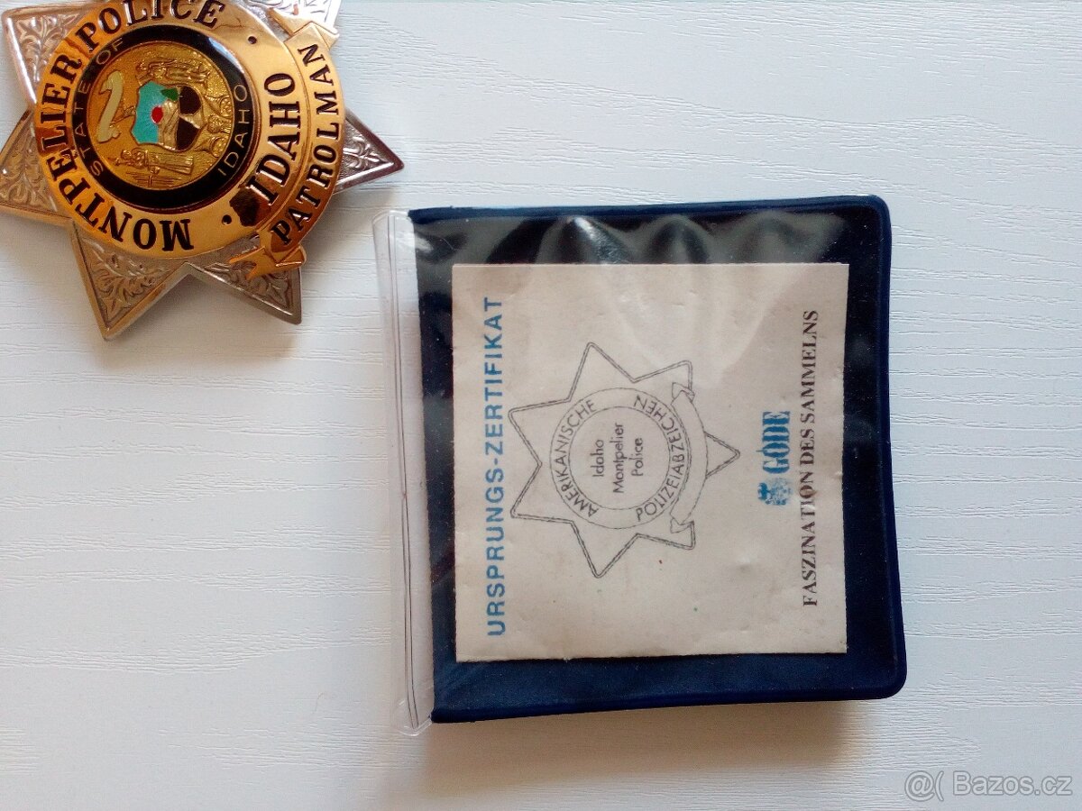 Prodám US odznak policie - 9