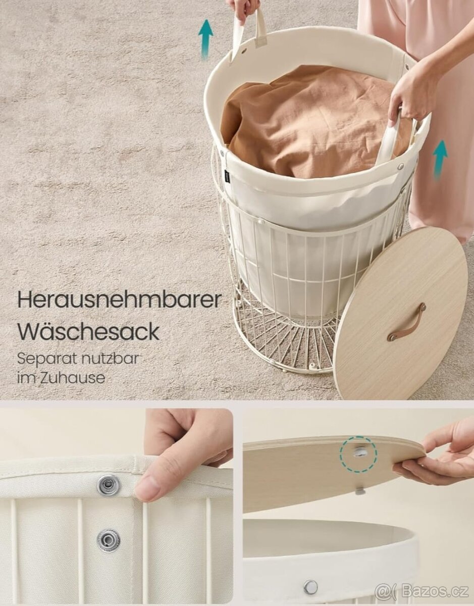 Nový prádelní koš na prádlo nebo hračky 95 litrů - 9