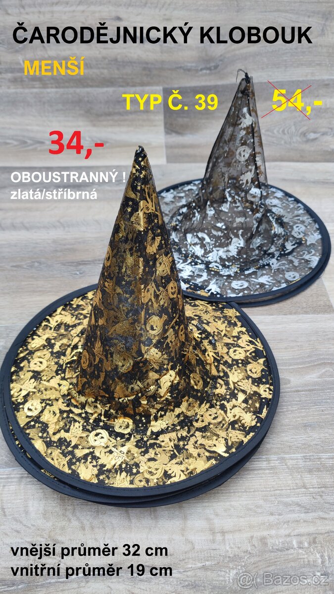 Čarodějnické klobouky - MENŠÍ - SLEVY - 9