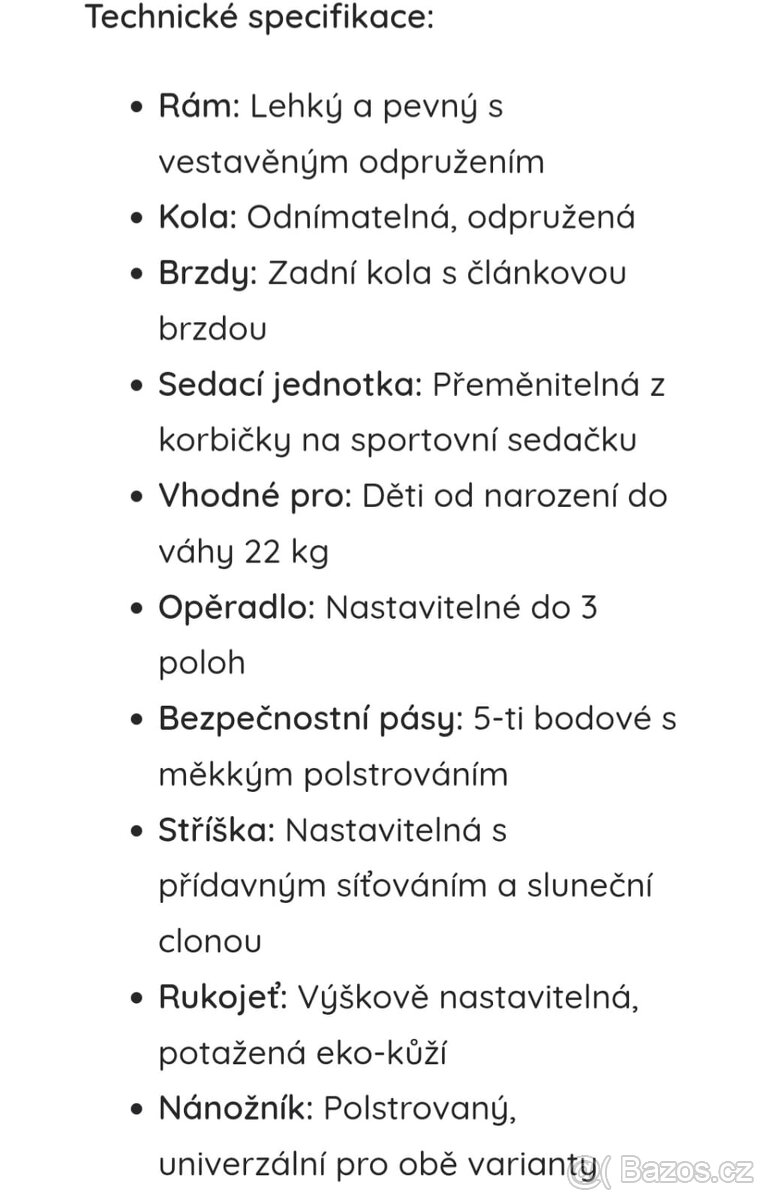 Prodám dětský kočárek - 9