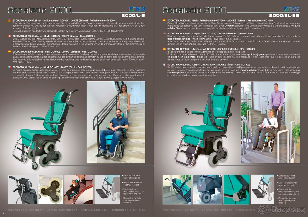 Schodolez TGR Scoiattolo - na rovné i točivé schodiště - 9