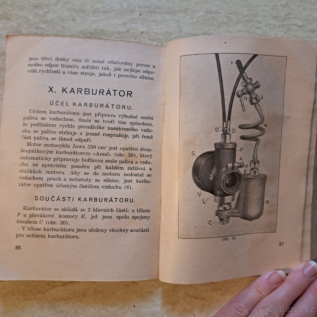 Príručka Jawa 250 Špeciál FJ Předválečna - 9
