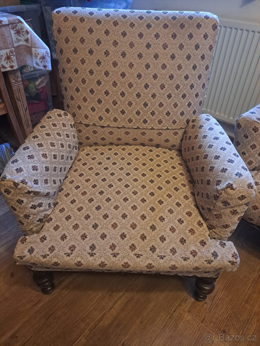 Obývací sada křesla, gauč, valenda - 9