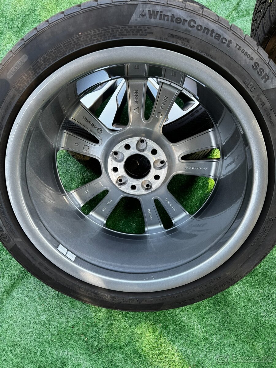 Originál alu kola Mercedes 5x112 R18 C class zima - 9