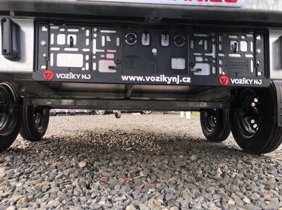 Přívěsný vozík dvouosý 345x145cm, plachta, 750kg, 130km/h - 9