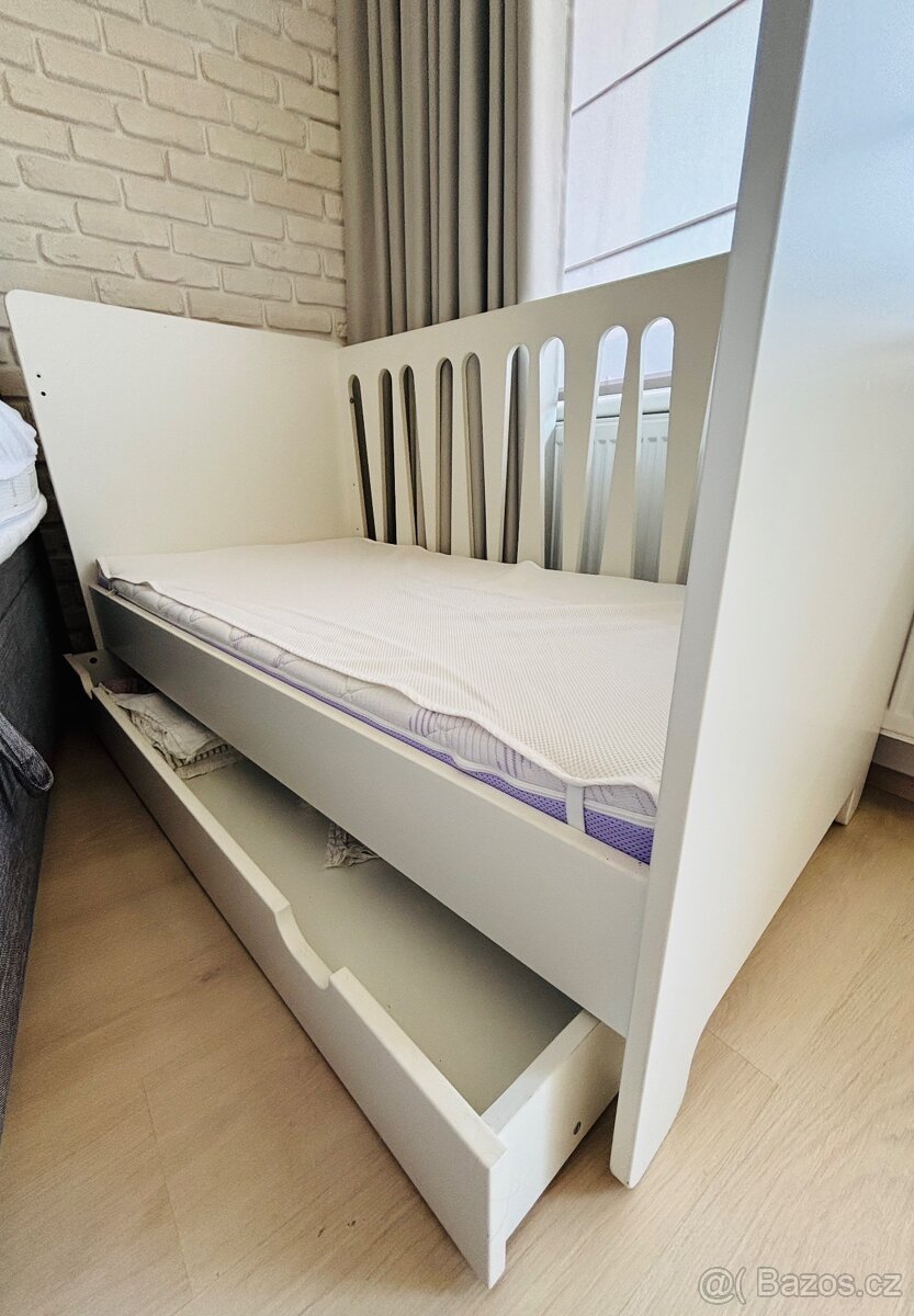 Dětská bílá postel 75x140 cm - 9