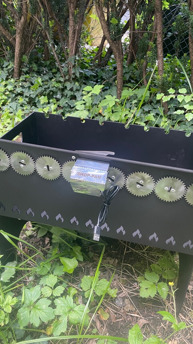 Automatický ocelový gril na špízy - šašlík(10 /8pozic) - 9