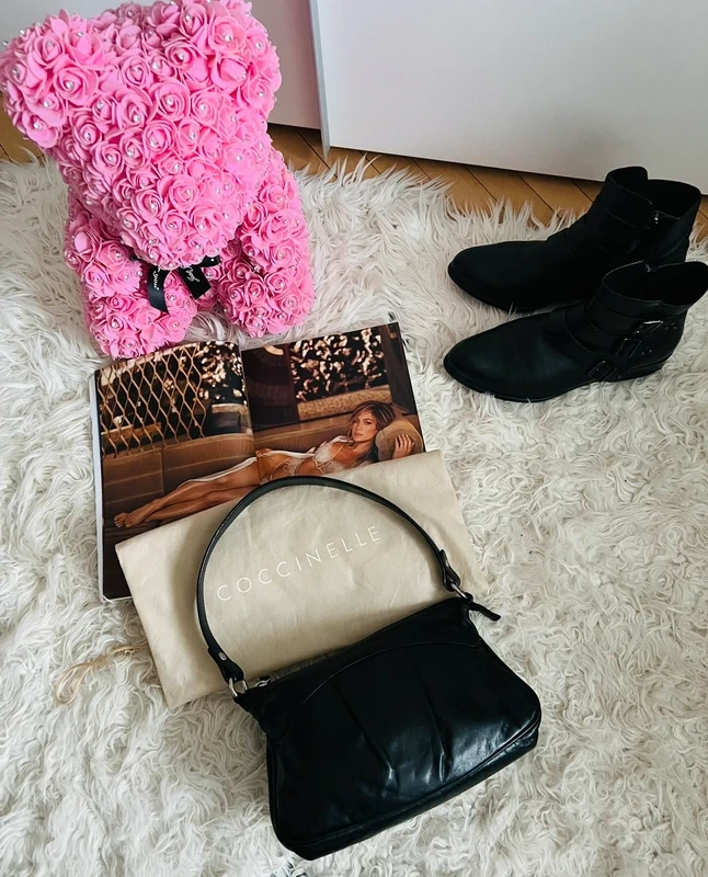 🌸Coccinelle🌸pravá kůže luxusní nádherná kabelka prostorná - 9