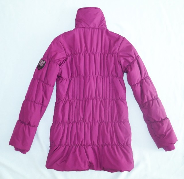 Fialová zimní prošívaná bunda, vel. 38, zn. C&A - 9