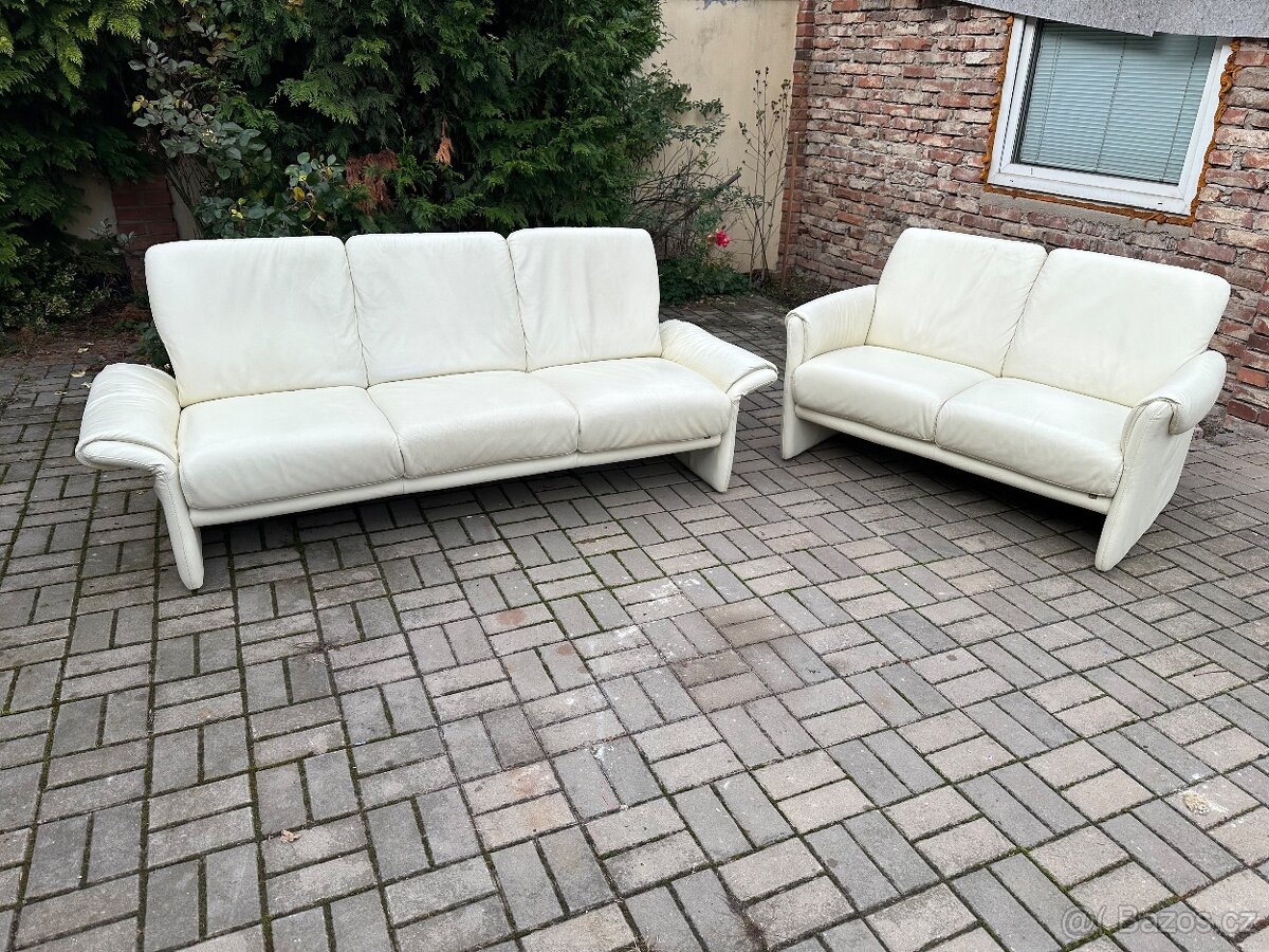 Kožená sedací souprava Elastoform® 3+2 VÝBORNÝ STAV - 9