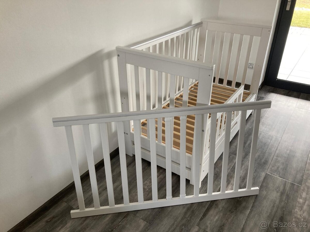 Klups dětská postýlka 120x60 cm se zábranou + matrace - 9
