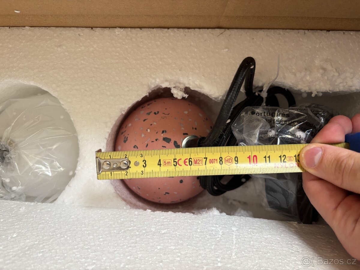 3x Dizajnovy Luster Sivy, Cierny, Ruzovy - 9