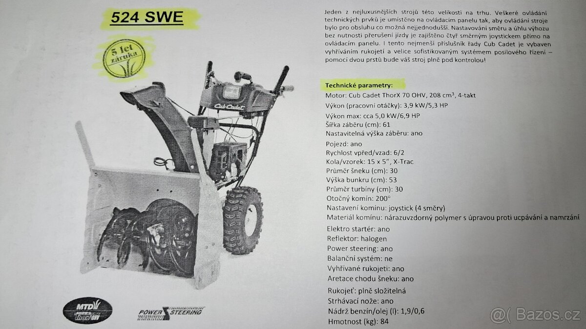 Snehova freza Cub Cadet - 9