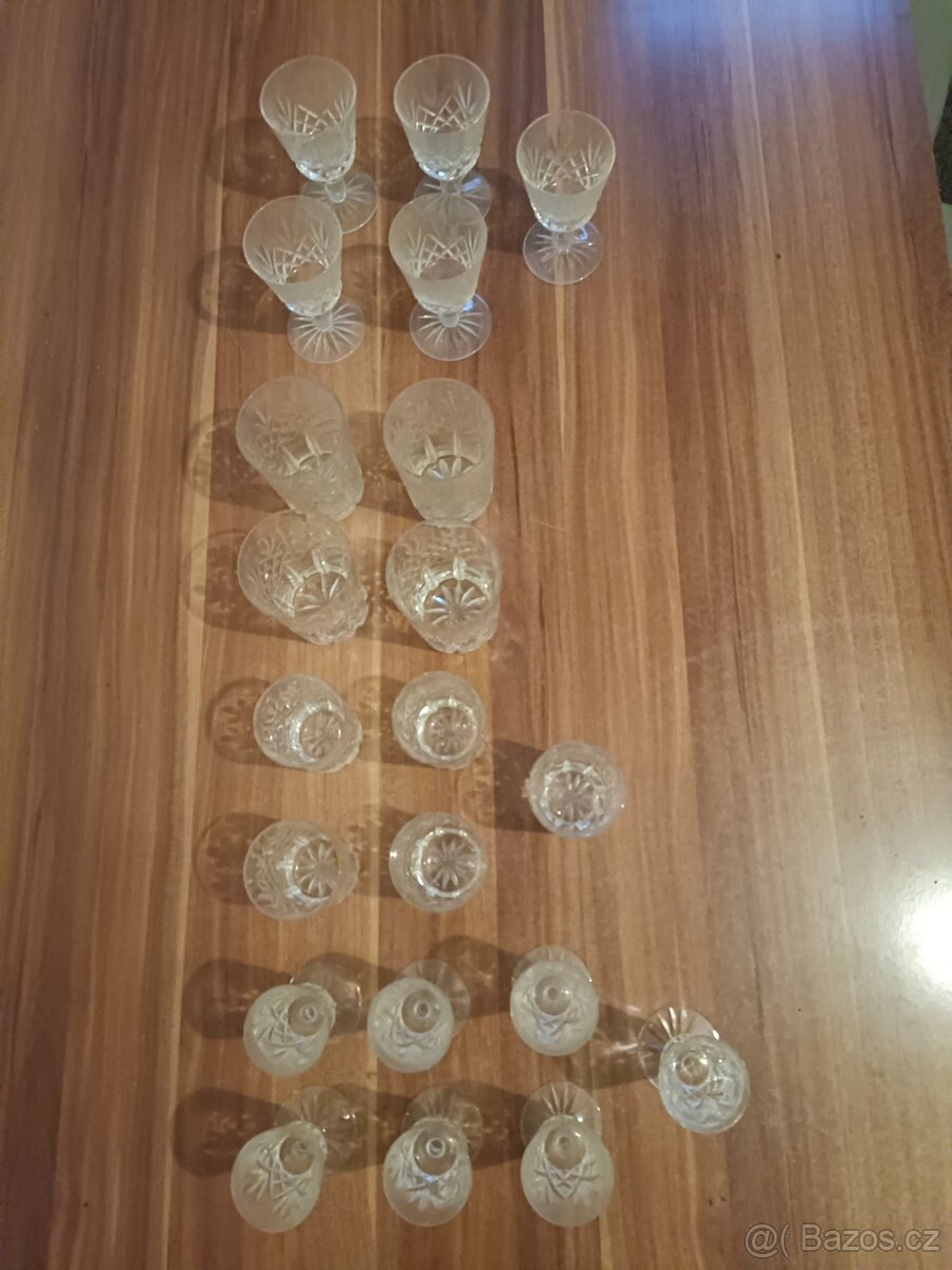 Porcelánový servis EICHWALD a Broušené skleničky - 9