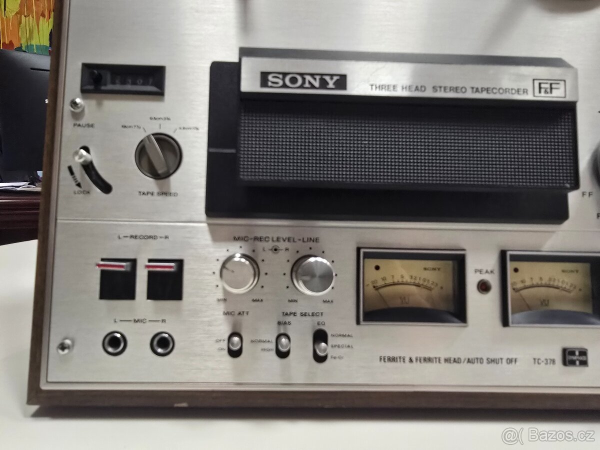 TOP - Kotoučový vintage magnetofon SONY TC-378 - Sběratelský - 9