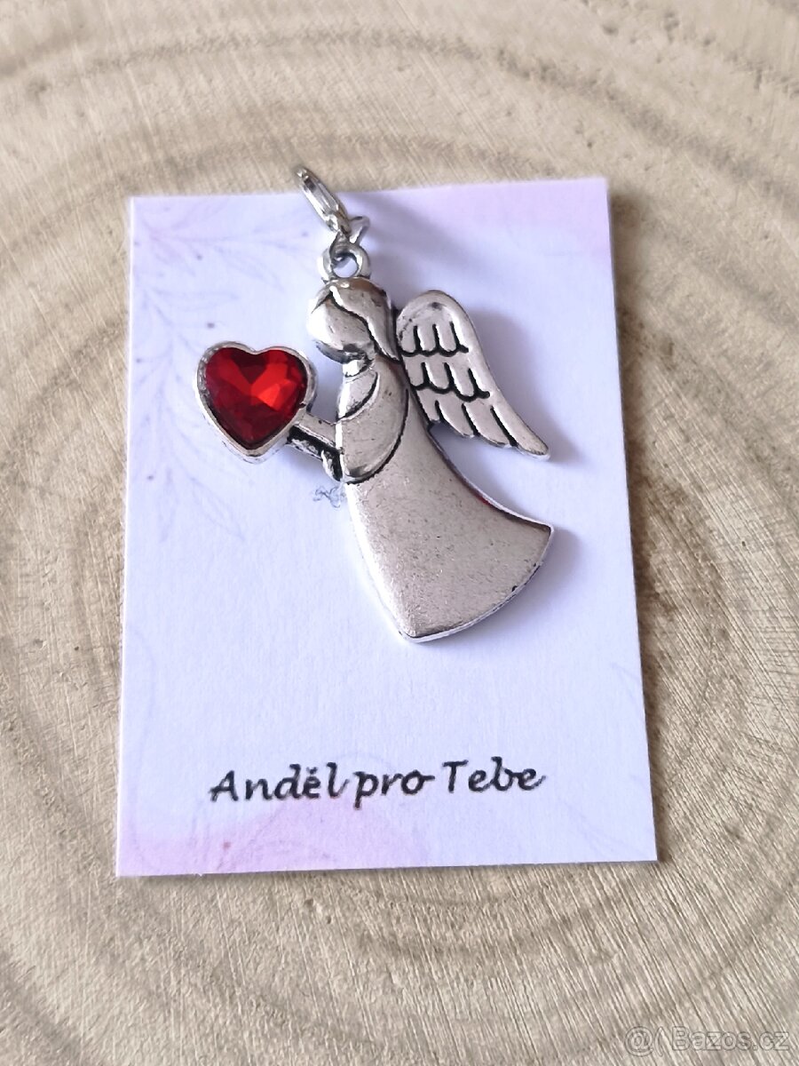 Anděl držící kamínkové srdce..... pro Tebe - 9