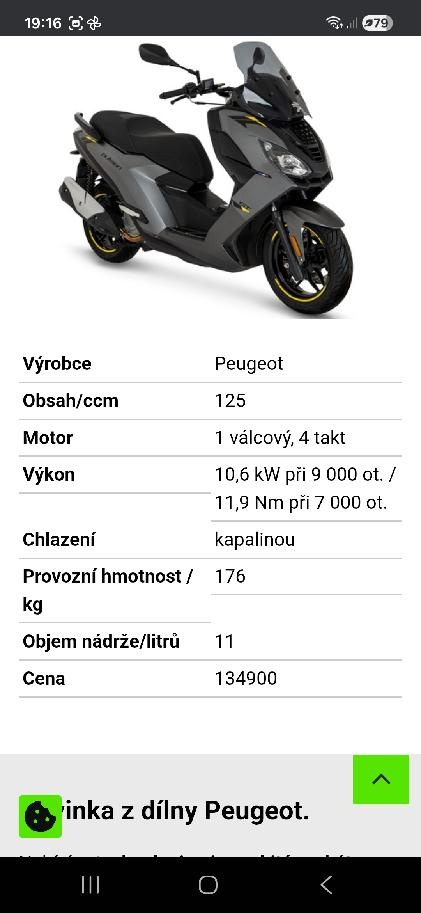 Zánovní skútr Peugeot Pulsion125 GT, rok 2025, v záruce - 9