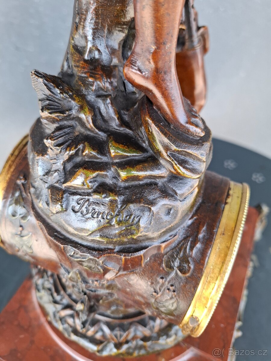 Starožitné francouzské figurální hodiny - 9