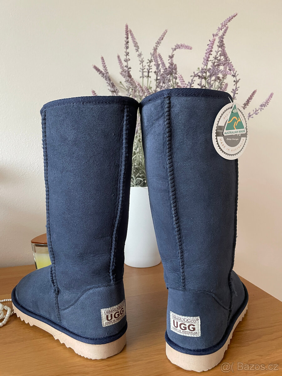 Nové modré kožené válenky sněhule boots UGG vel. 39 - 9