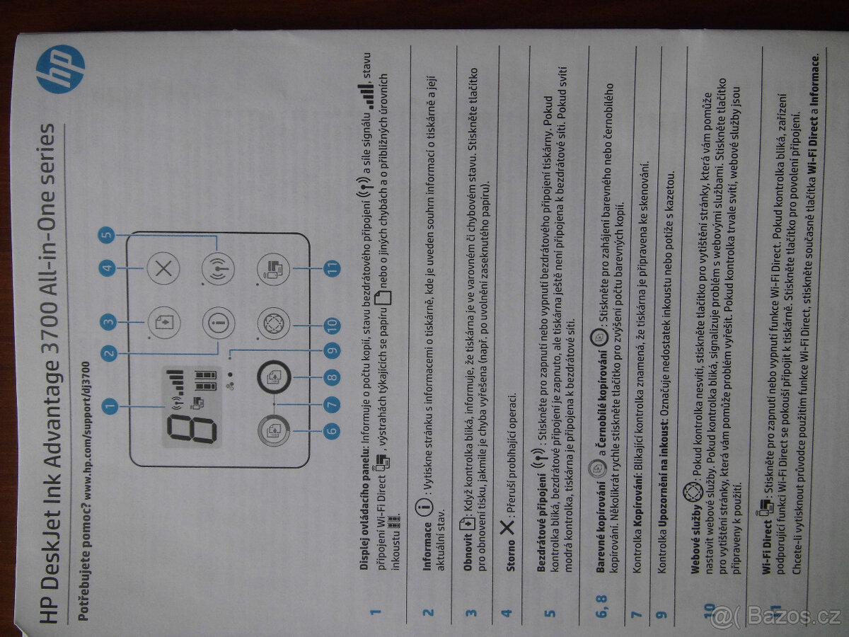 HP Inkoustová tiskárna " Desk Jet 3775 " - 9