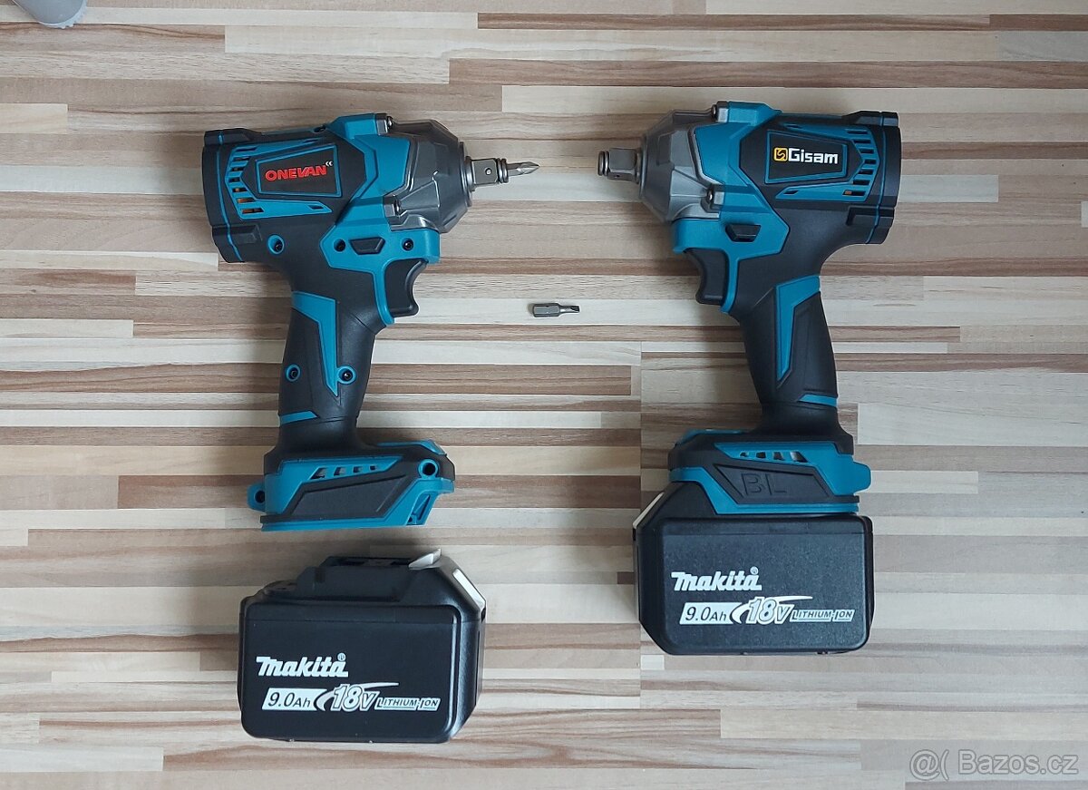 Rázový Aku utahovák-ONEVAN,Gisam, pro Aku Makita baterie 18V - 9