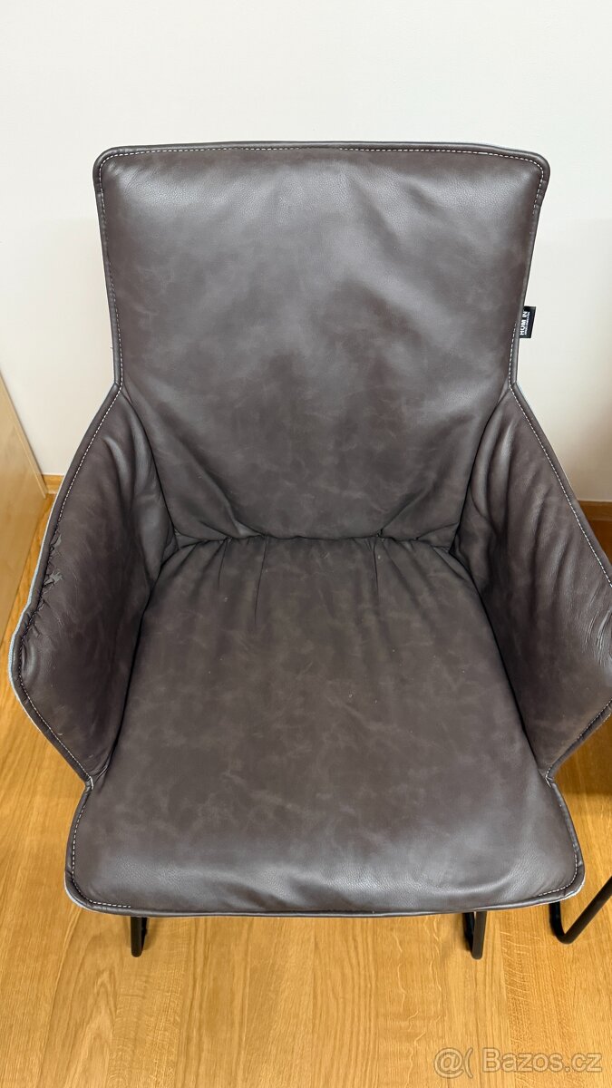 Čalouněné jídelní židle, křesla, 5ks, cena za všechny 500Kč - 9