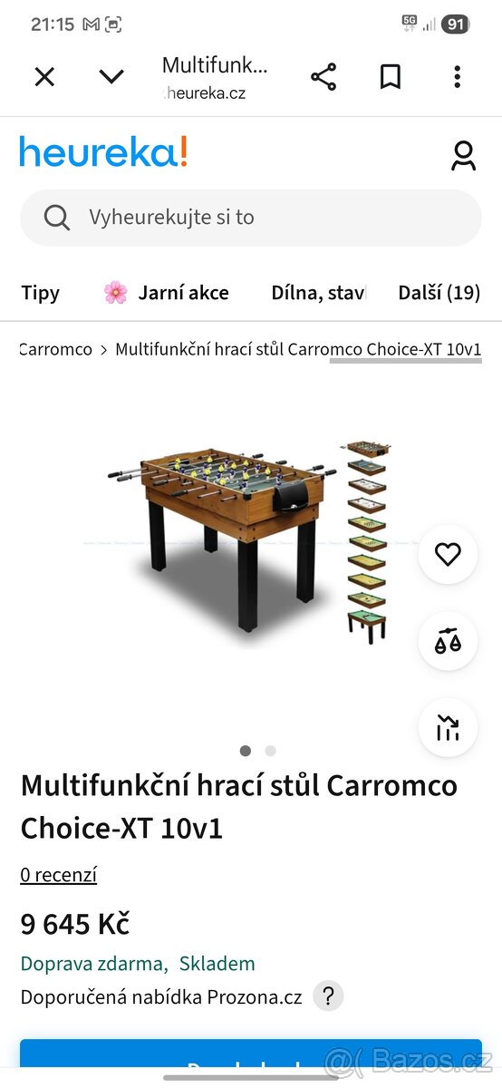 Hrací stůl Carromco Choice-XT 10v1 - 9