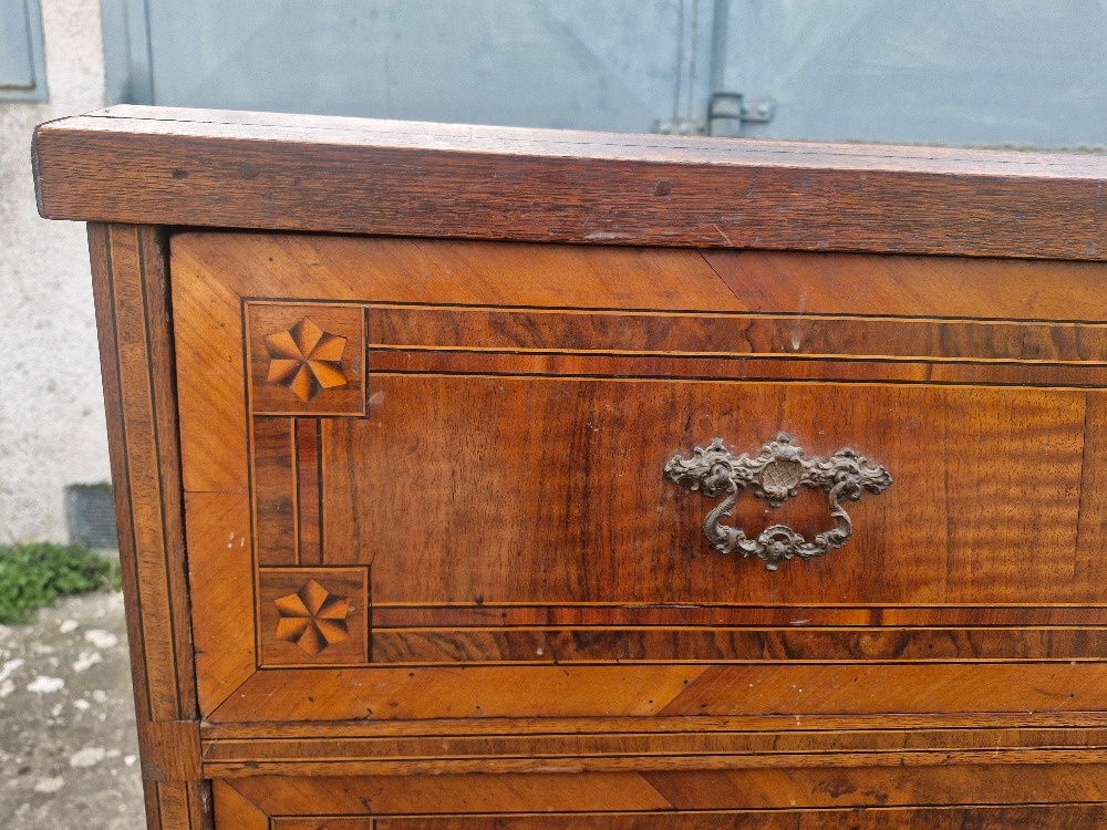 Komoda , malovana truhla, intarzovany pribornik - 9