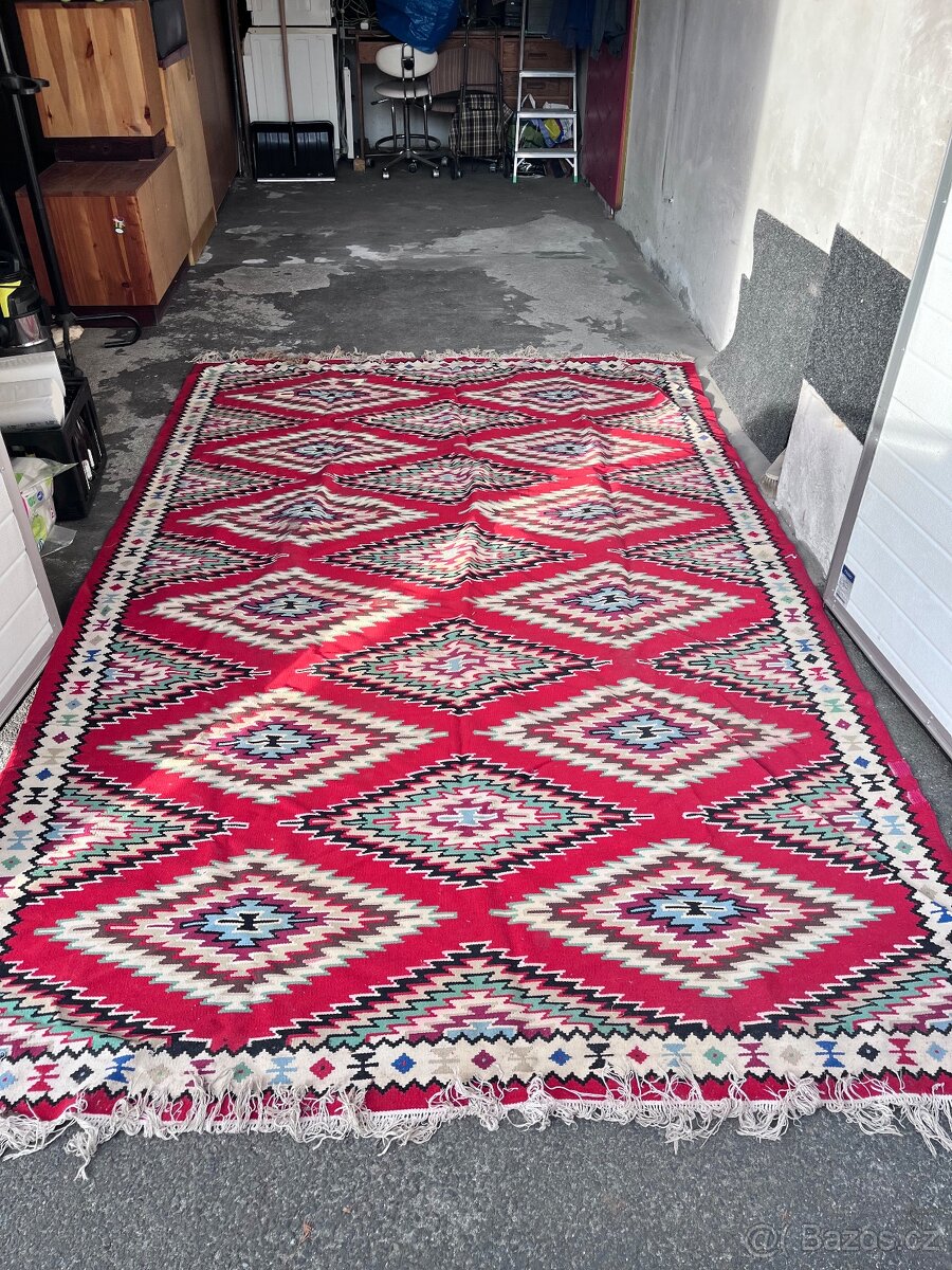 Prodám starožitný koberec Kelim - 9