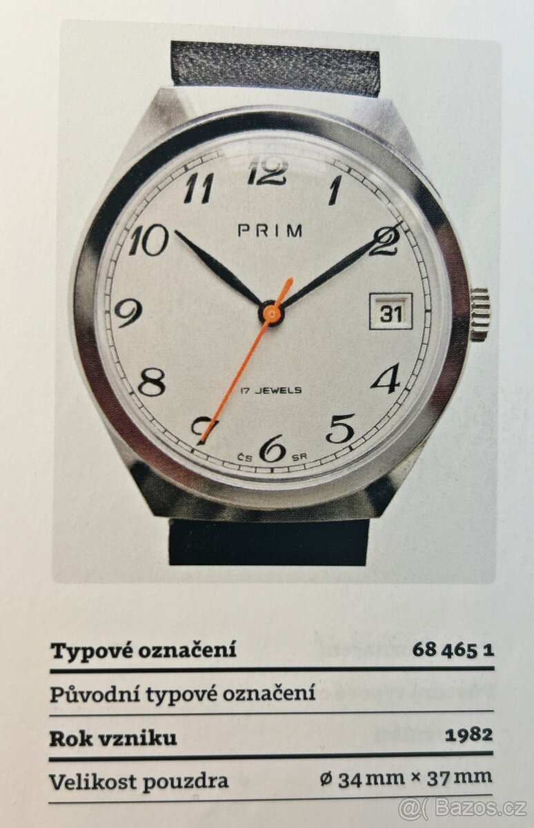 Československé mechanické vintage retro hodinky PRIM Breguet - 9