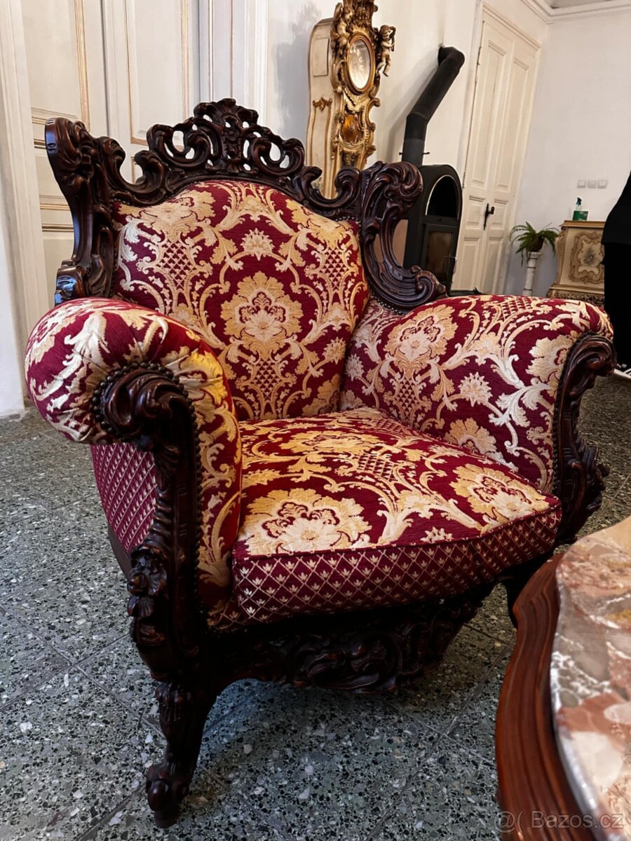 Italská sedací souprava 2 -barokní - 9