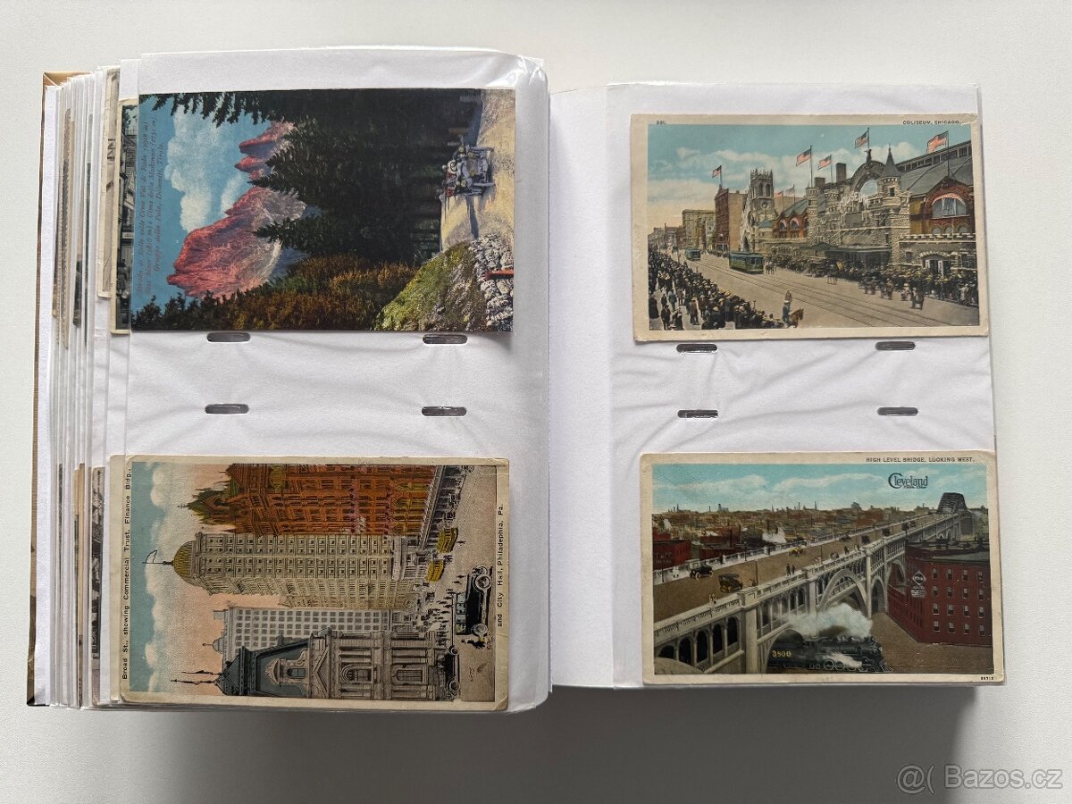 Album historických pohlednic Evropa – USA (cca 200 ks) - 9
