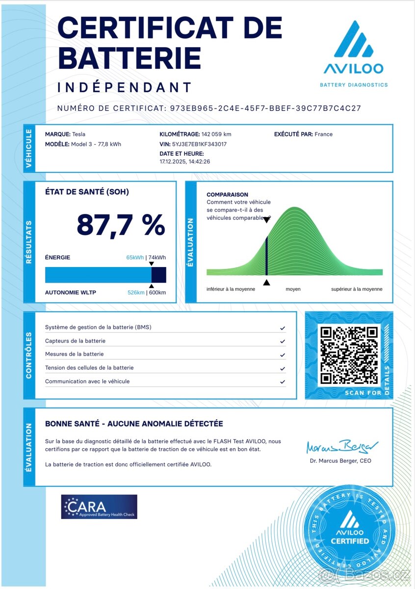 Tesla 3 Long Range AWD 2019 SoH 88% - 9