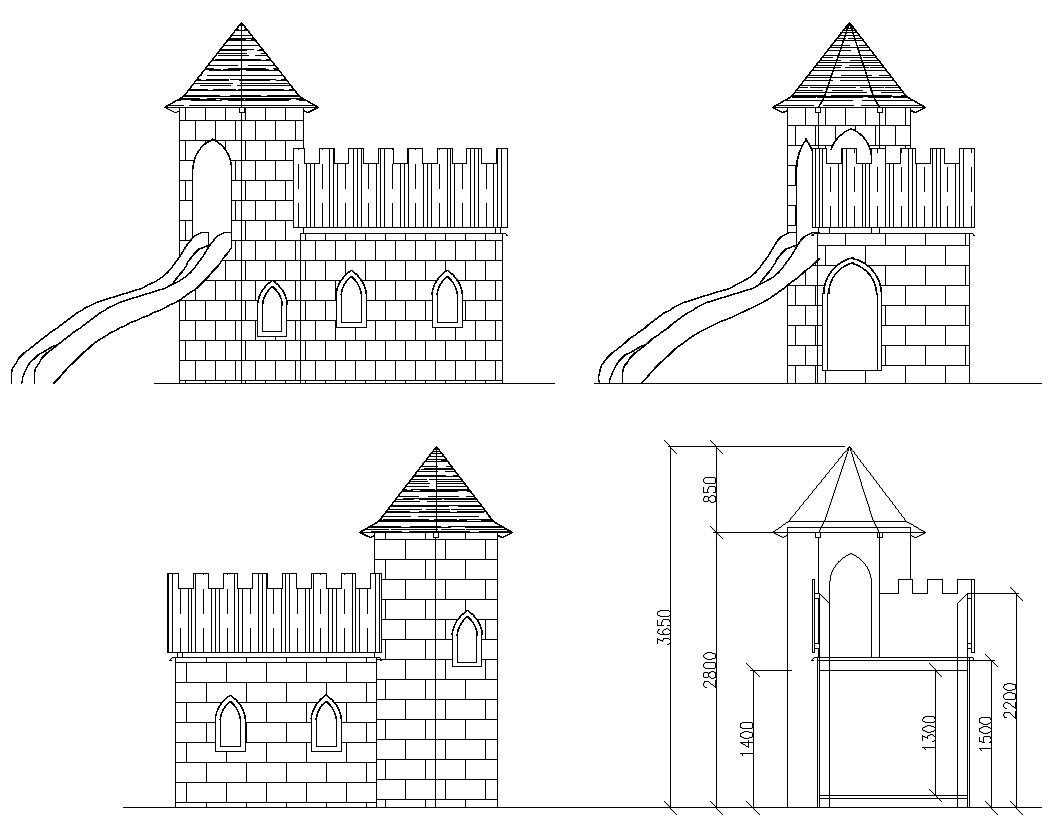 Hrad se skluzavkou - dětské hřiště - 9
