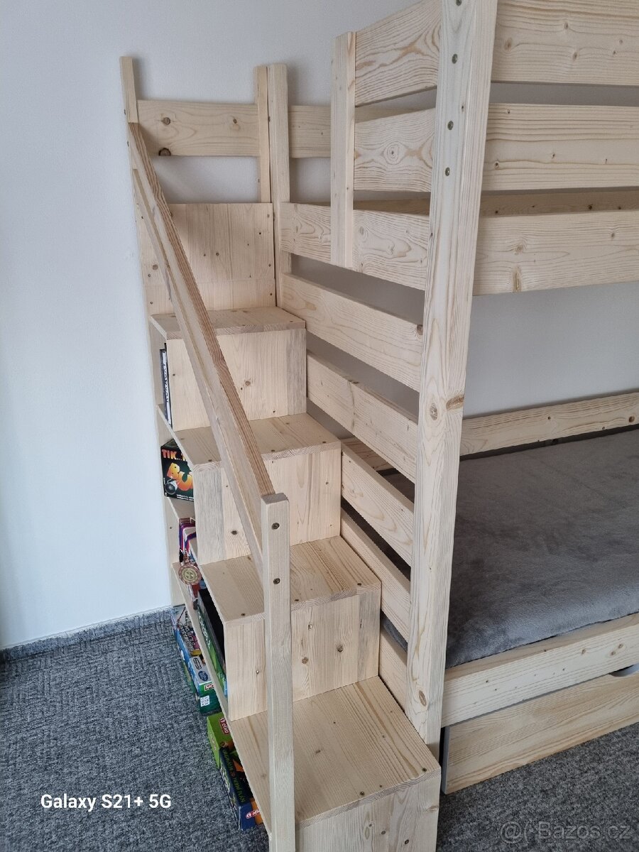 NOVÁ patrová postel, palanda 90x200 - 9