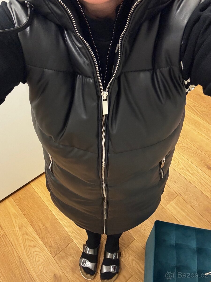Dámská dlouhá zimní vesta, vel. M, Zara - 9