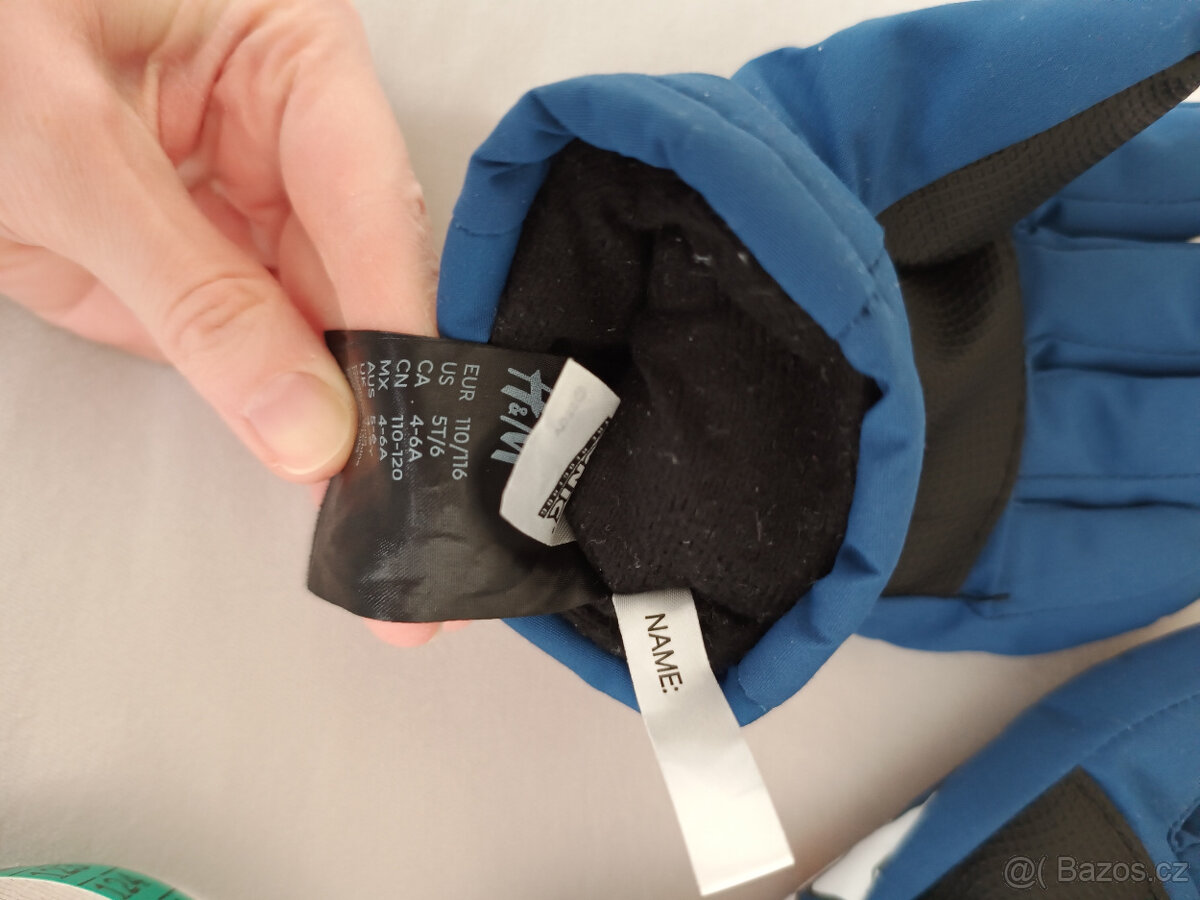 Vatovaná bunda H&M 98/104 + rukavice 110/116 - 9