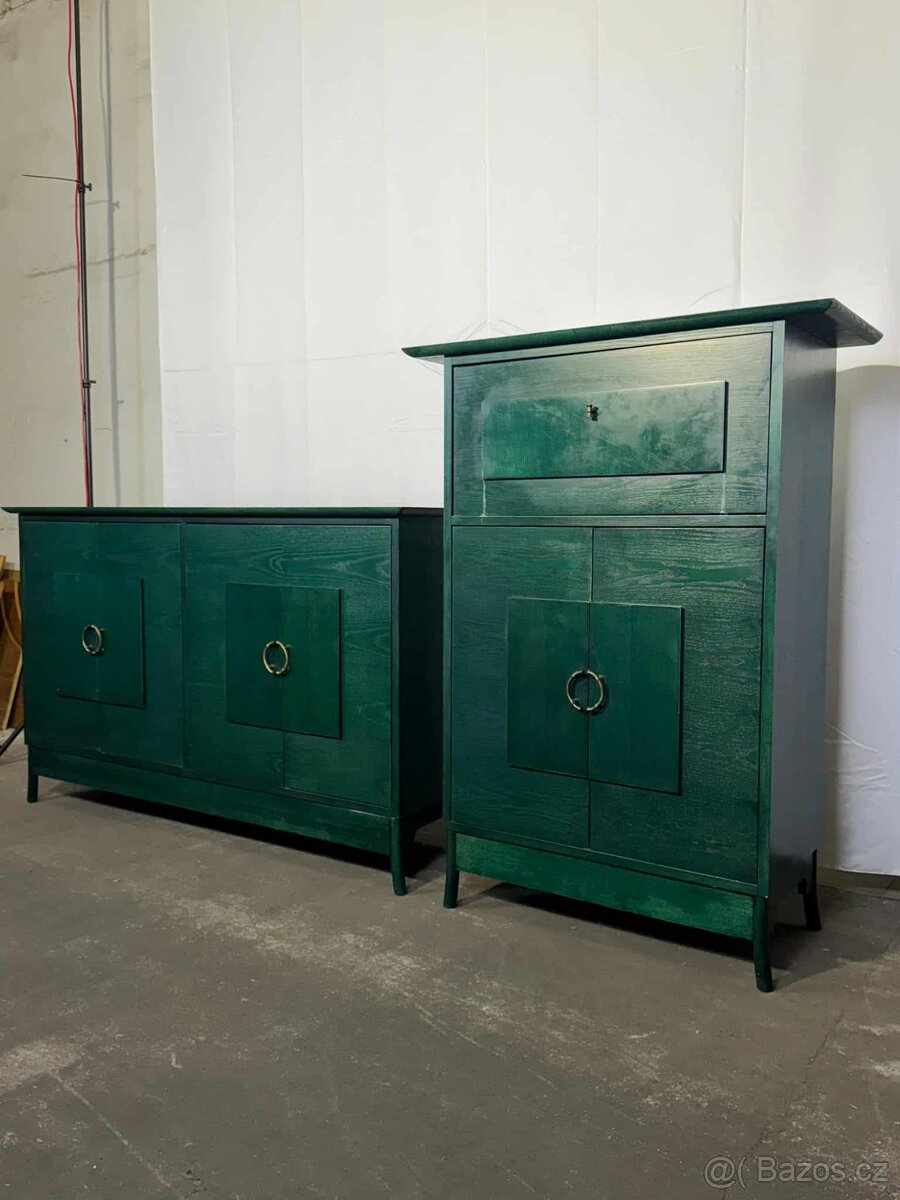 Designová zelená komoda (133004) - 9