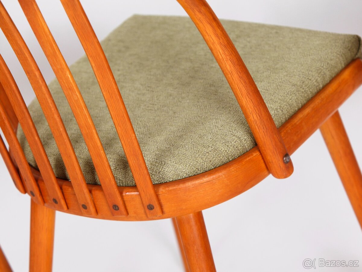 A. Šuman, přečalouněné dubové židle TON 4 kusy. - 9