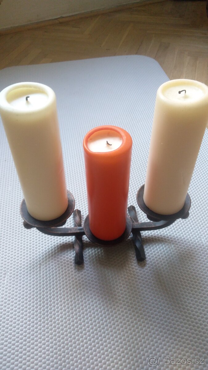 Svícen kovový, ruční práce - 9