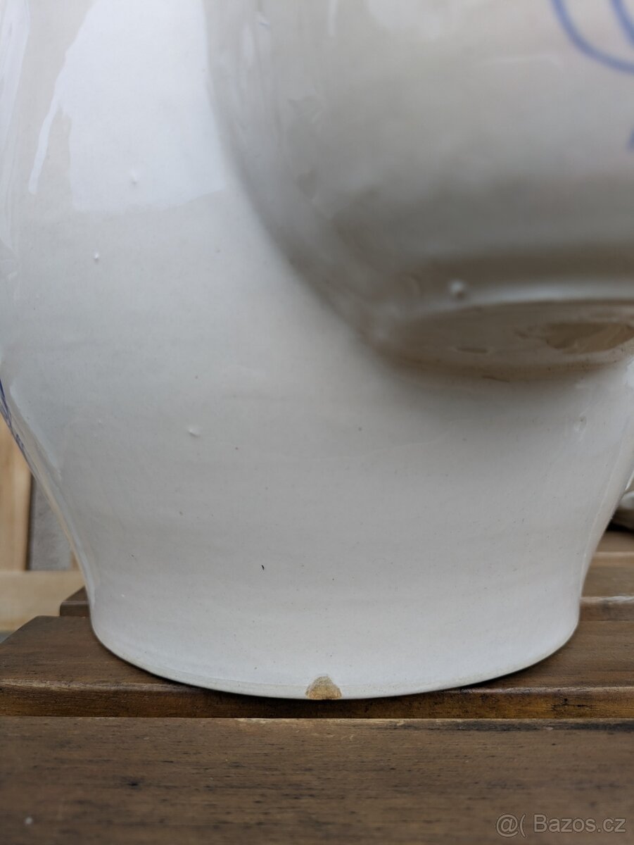 Velký keramický petrželák + dva květináče s podtáckem - 9