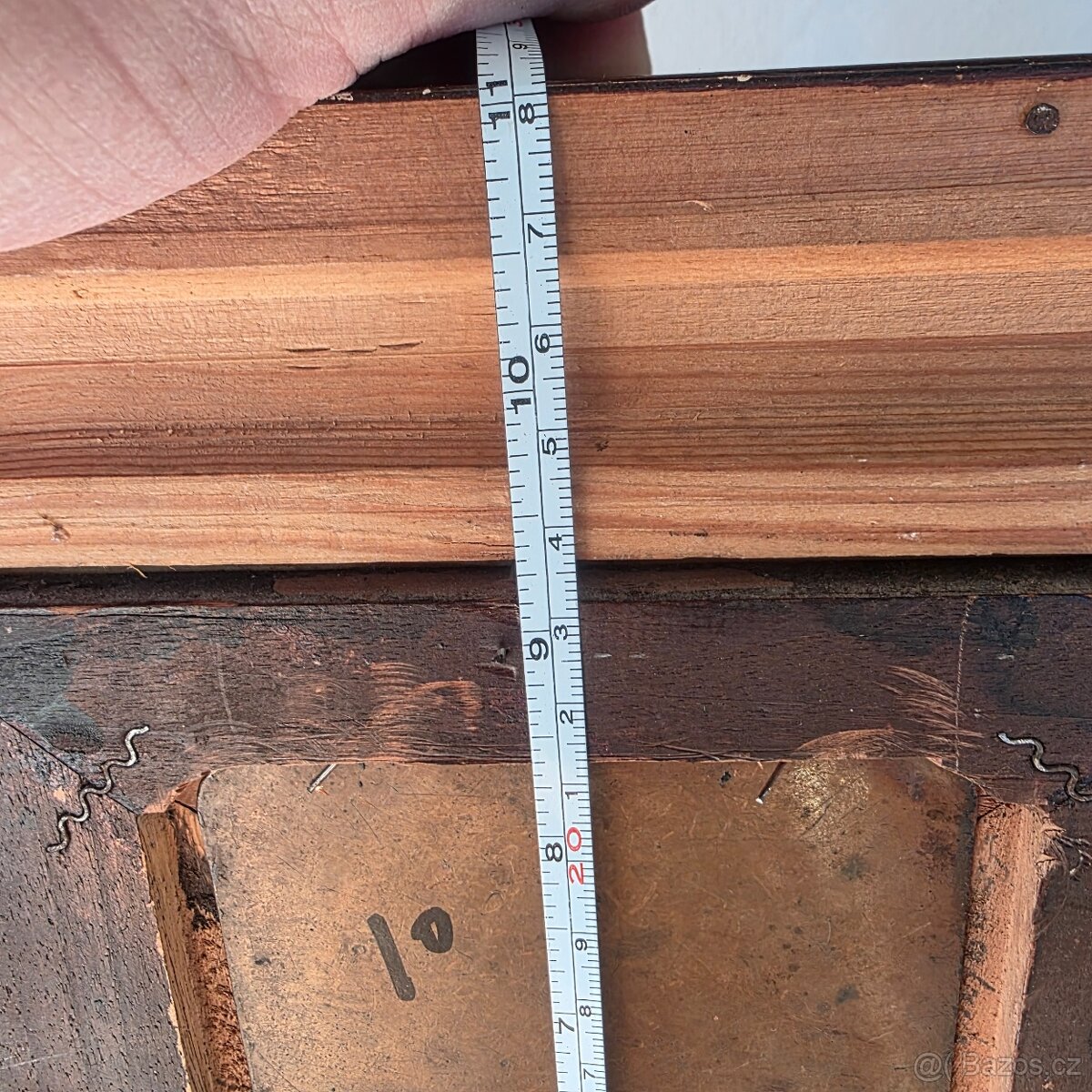 Krásný starý bidermaier obrázek na plechu - 9