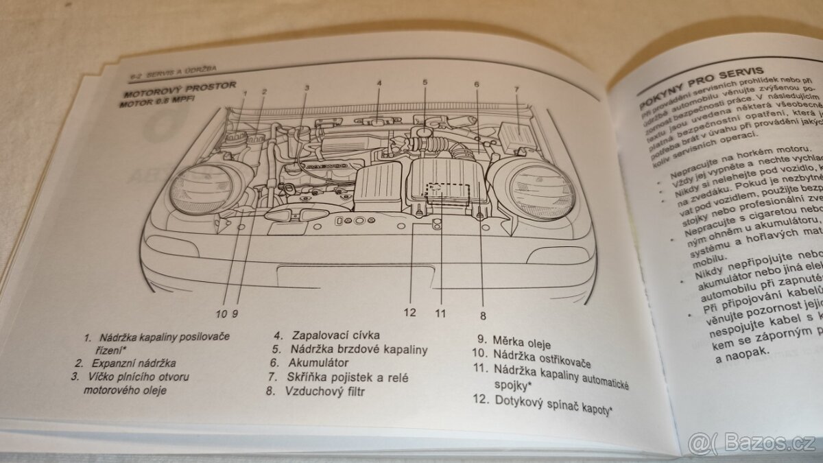 Daewoo MATIZ – návod k obsluze pro uživatele - příručka - 9