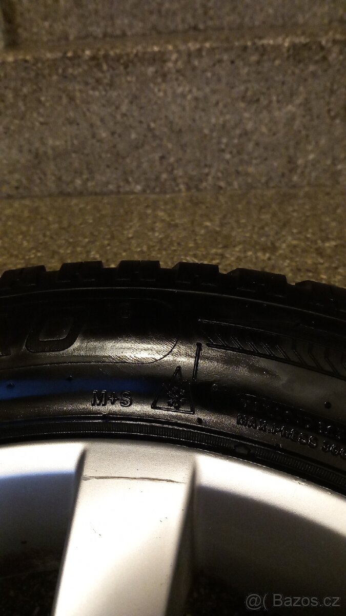 Alu kola 5x112 r16 obutí pěkně zimní pneumatiky 205x55 r16 - 9