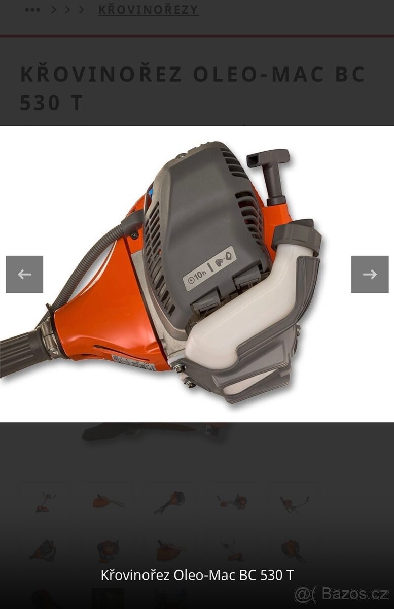 Prodám křovinořez Oleo-Mac BC 530T - 9