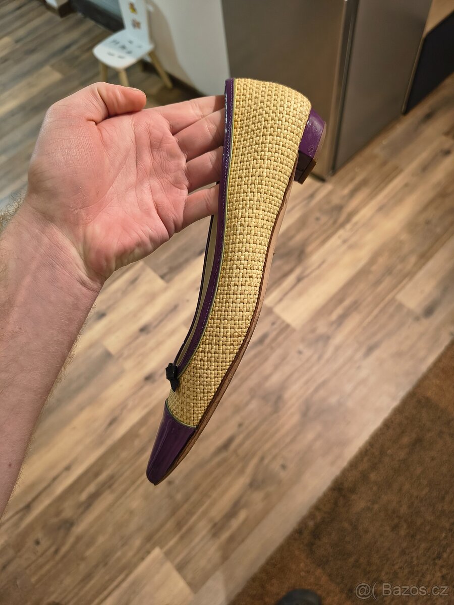 PRADA Raffia Colorblock Baleríny - Velikost 40 - 9