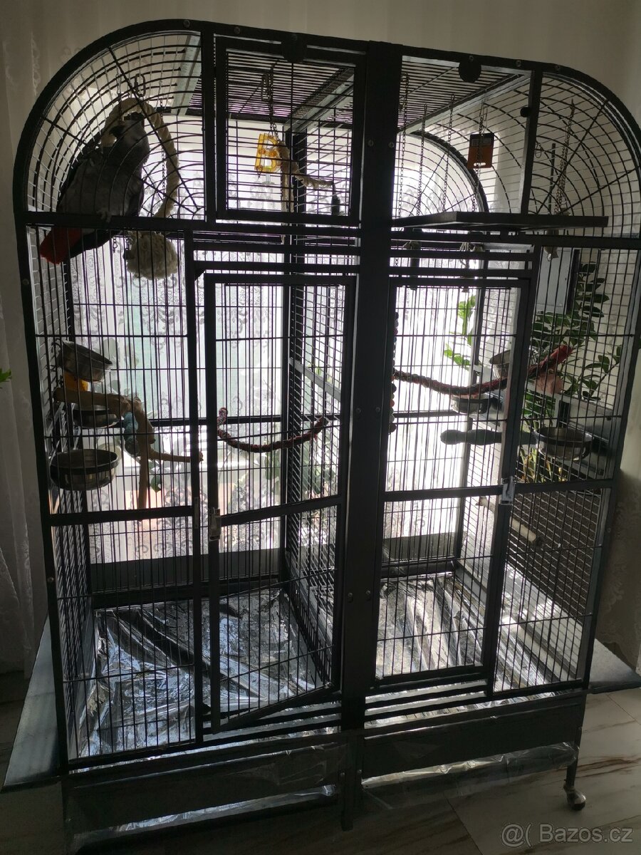 papoušky pouze komplet klec +2 papoušky - 9