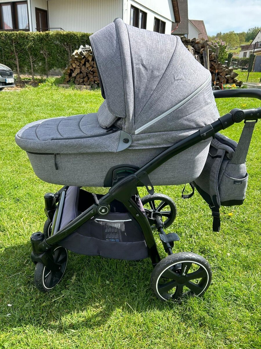 Kočárek NOORDI Fjordi III 2 v 1, dark grey - 9