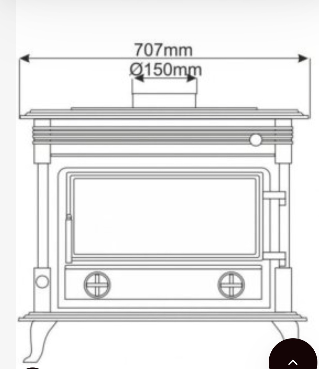 Krbová litinová kamna Asti 10 Kw - 9