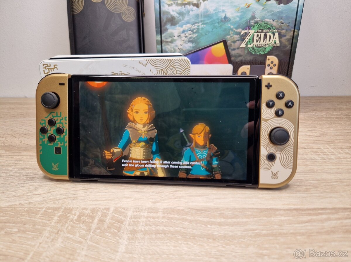 Nintendo Switch OLED Zelda + HRY a pouzdro - ZÁRUKA 1 ROK - 9